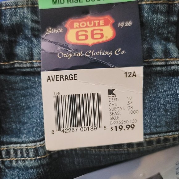 Route 66 Women’s Mid Rise Boot Cut Size 12 A Average Denim Jeans Vtg Kmart NWT - Picture 8 of 9